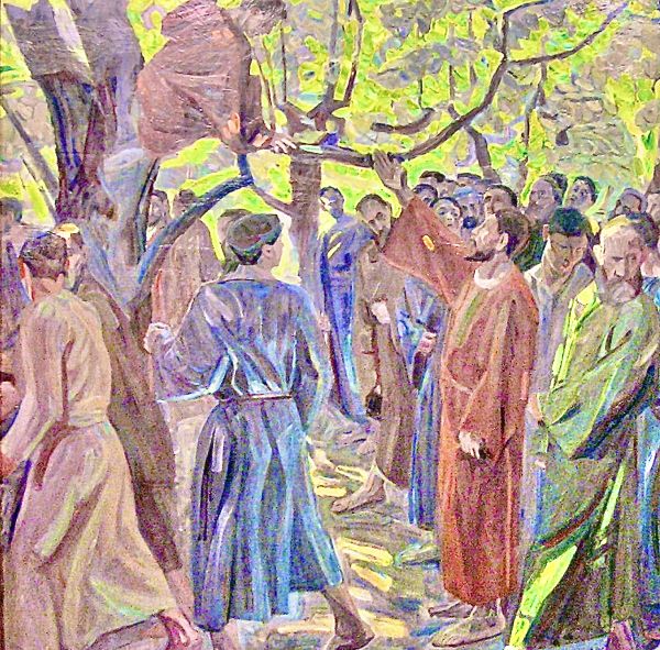 Descending from the sycamore