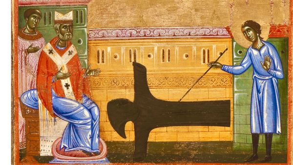 At the simple Banquet of Francis and Clare. In their own Garments